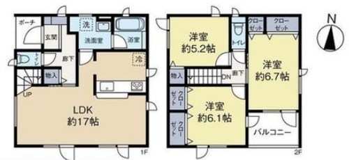 ２号棟の間取図です。